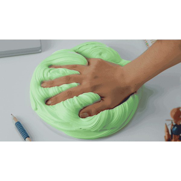 Chất nhờn ma quái Slime- Fluffy-xanh lá SLIMY 33451/GRE