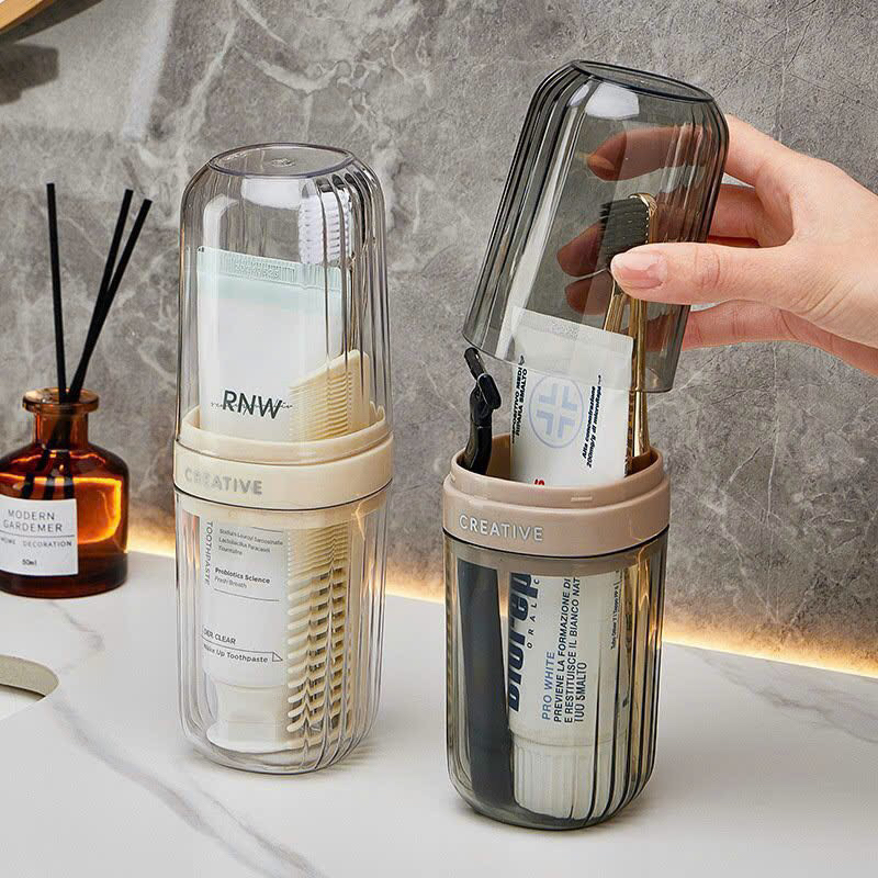 Hộp Đựng Bàn Chải Kem Đánh Răng Có Thể Làm Cốc Nước Súc Miệng Tiện Lợi Đi Du Lịch - Hộp ĐỰng Bàn Chải Du lịch Đa Năng - Hàng Chính Hãng MINIIN