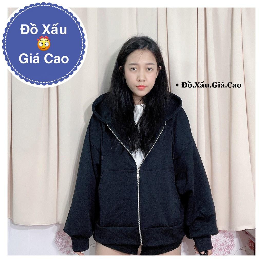 Áo khoác nữ, áo khoác hoodie vải nỉ From Rộng Tay Phồng