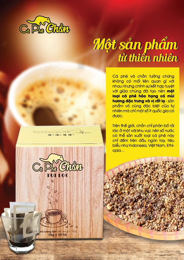 Cà Phê Chồn phin giấy - Hộp 10 Gói x 15g