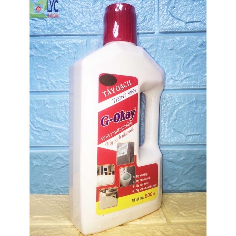 Dung dịch G-Okay 900ml tẩy xi măng, tẩy sơn nước, tẩy vết ố trên gạch, tẩy cặn canxi siêu hiệu quả