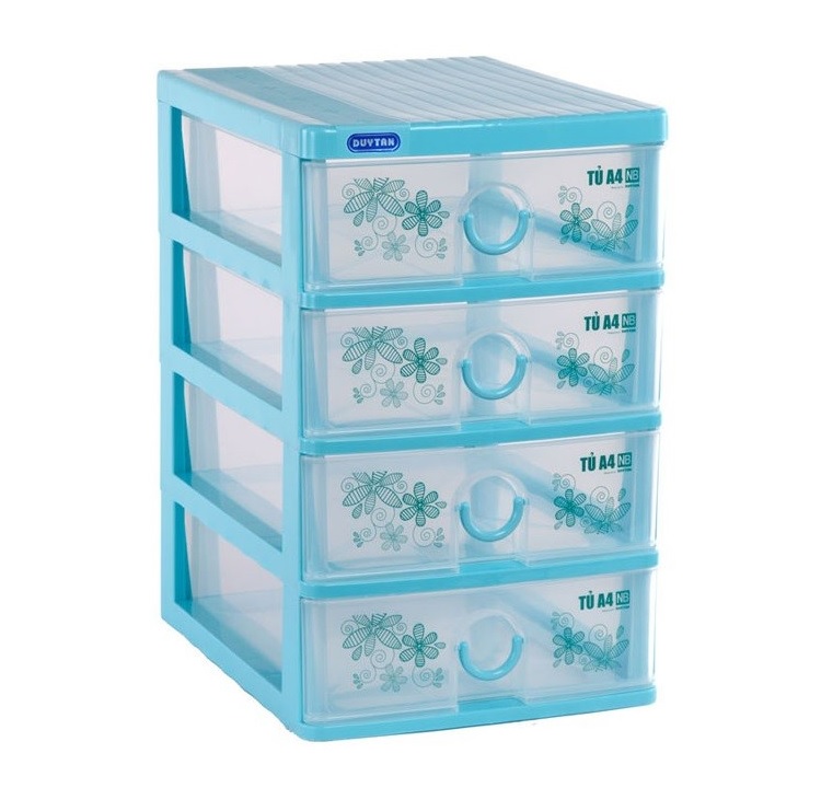 Tủ nhựa Duy Tân Tomi A4 nắp bằng 4 ngăn - 43433 - Giao màu ngẫu nhiên - Hàng chính hãng