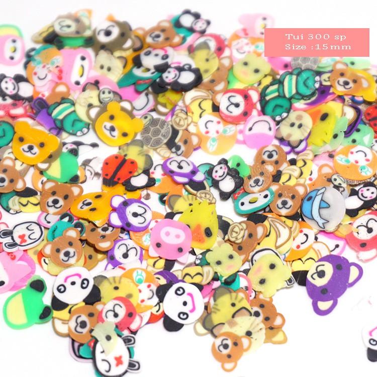 Túi 300 Phụ Kiện Đất Sét Trang Trí Ốp ĐIện Thoại/Nail/Resin Làm Handmade