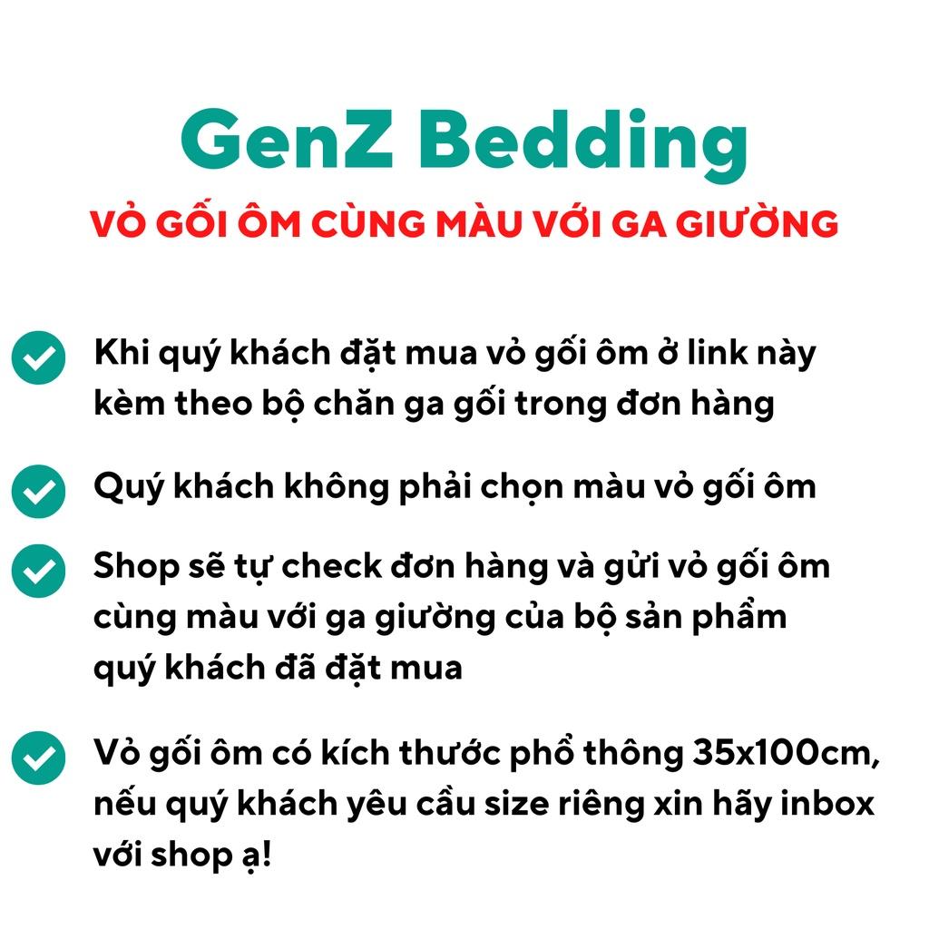Vỏ gối ôm cùng màu với ga giường trong bộ chăn ga gối khách đã đặt, kích thước35cmx100cm