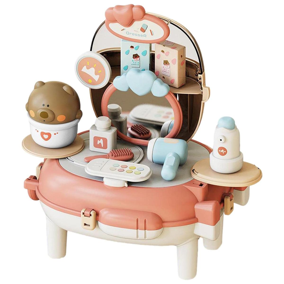 Đồ Chơi Ba Lô Trang Điểm Gấu Xinh Xắn - Bear Magic Backpack Dressing - Toys&amp;Joys HY-22 (21 Chi Tiết)
