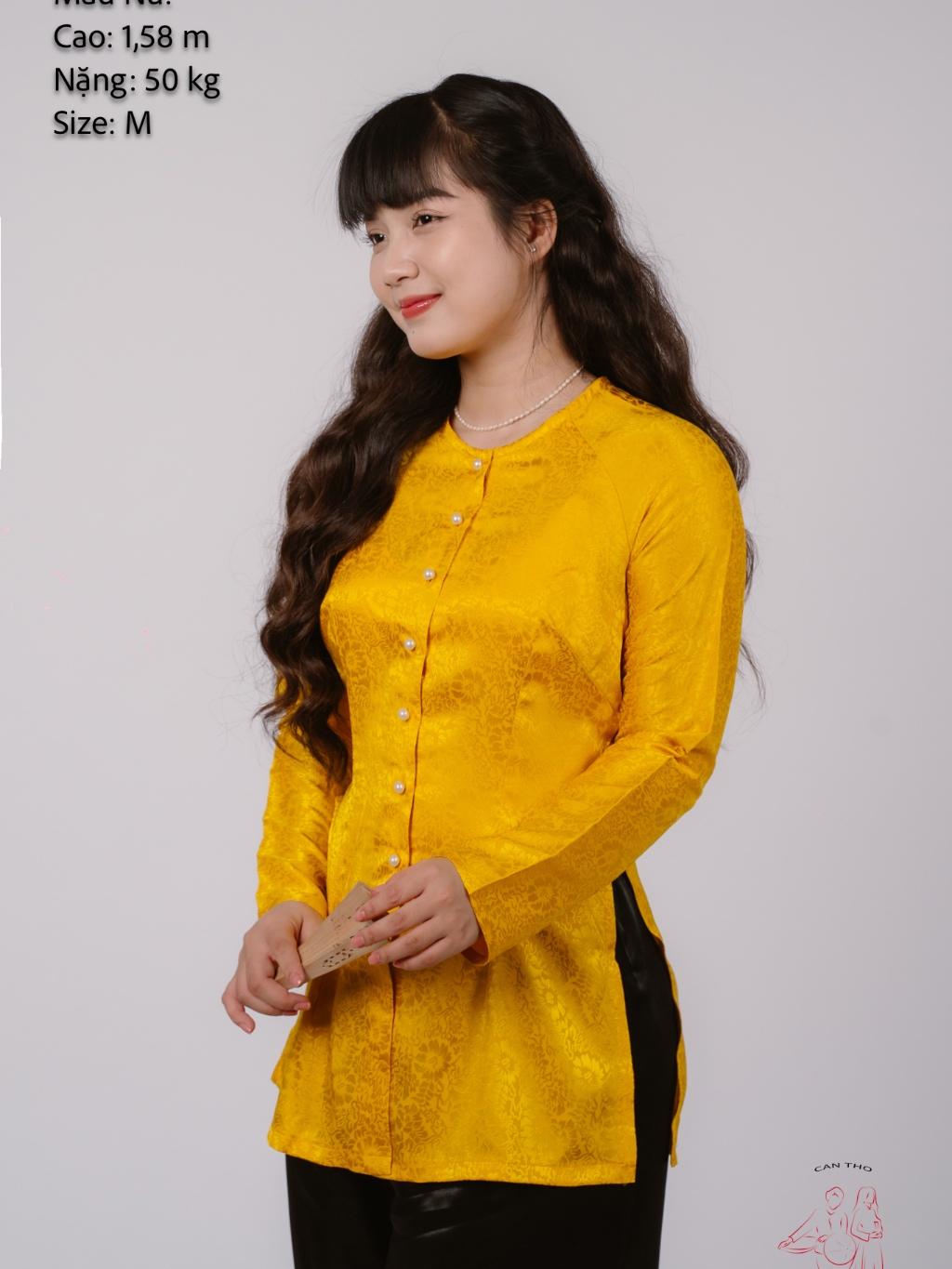 Áo lẻ bà ba gấm Hồng cánh sen/ Xanh nước biển/ Vàng Đồng/ Vàng chanh/ Đỏ đô- Bà ba Bigsize