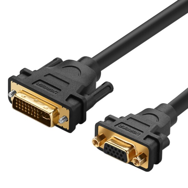 DVI 24+5 Male to VGA Female Ugreen 30499 Hàng chính hãng