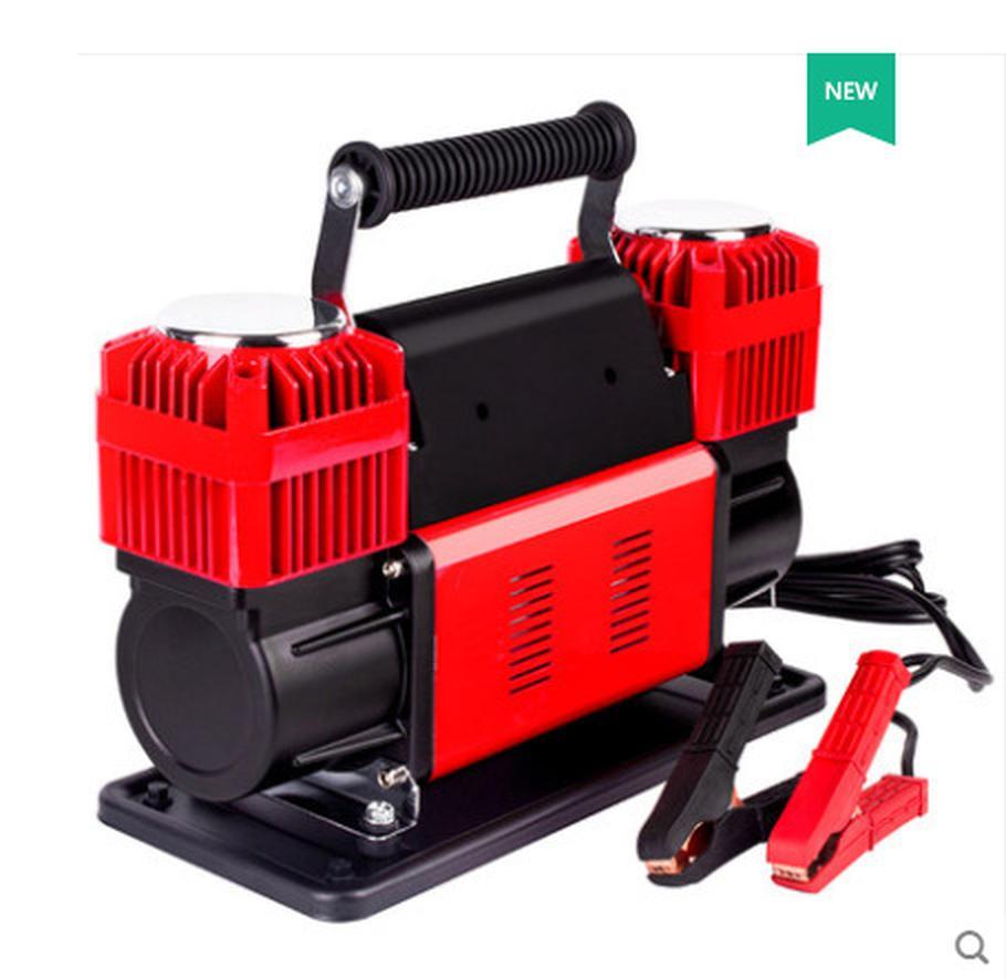 Giao hàng nhanh máy bơm không khí ô tô xi lanh đôi áp suất cao công suất cao sa mạc off-road SUV xe tải nông nghiệp máy bơm không khí lốp xe