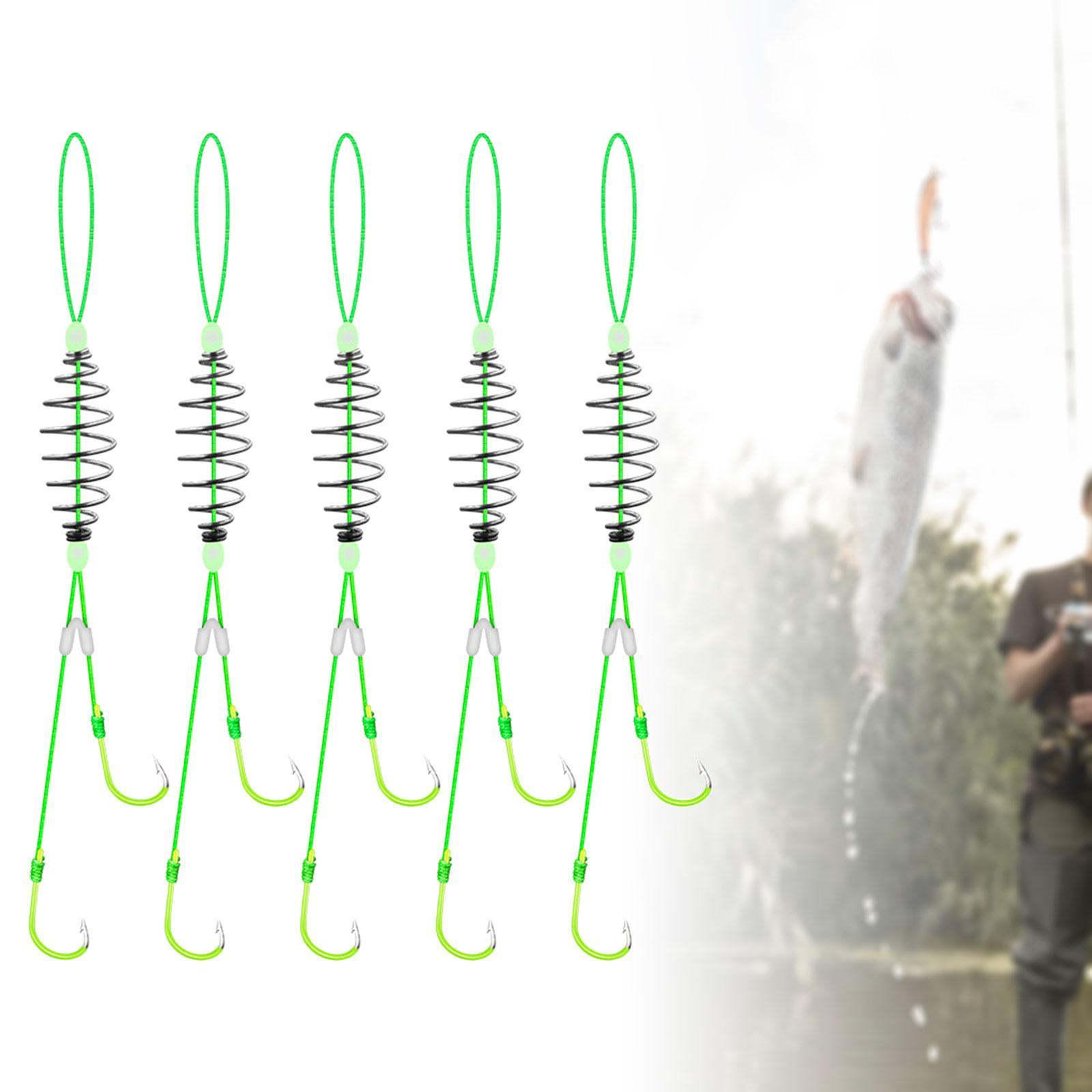 Carp Fishing Feeding Spring Double Barbed Hooks Durable Pond Spring Hook