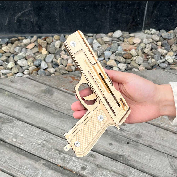 Đồ chơi lắp ghép gỗ 3D Mô hình Chuyển động Đồ bắn thun Rubber Band