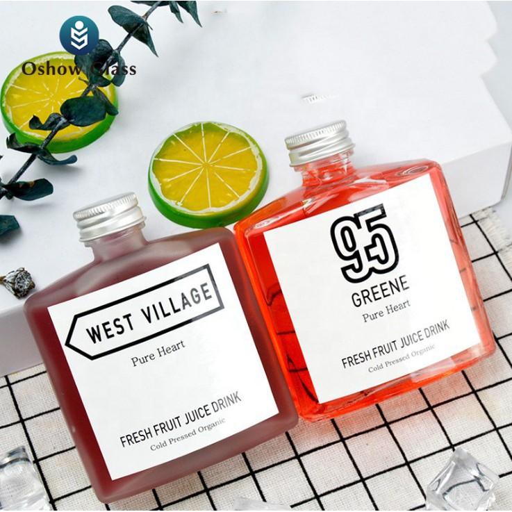 Combo 5 Chai Thủy Tinh Đựng Nước 250ml, Đựng Trà Sữa, Detox, Chai Vuông, Thuỷ Tinh - Topbanchaynhat