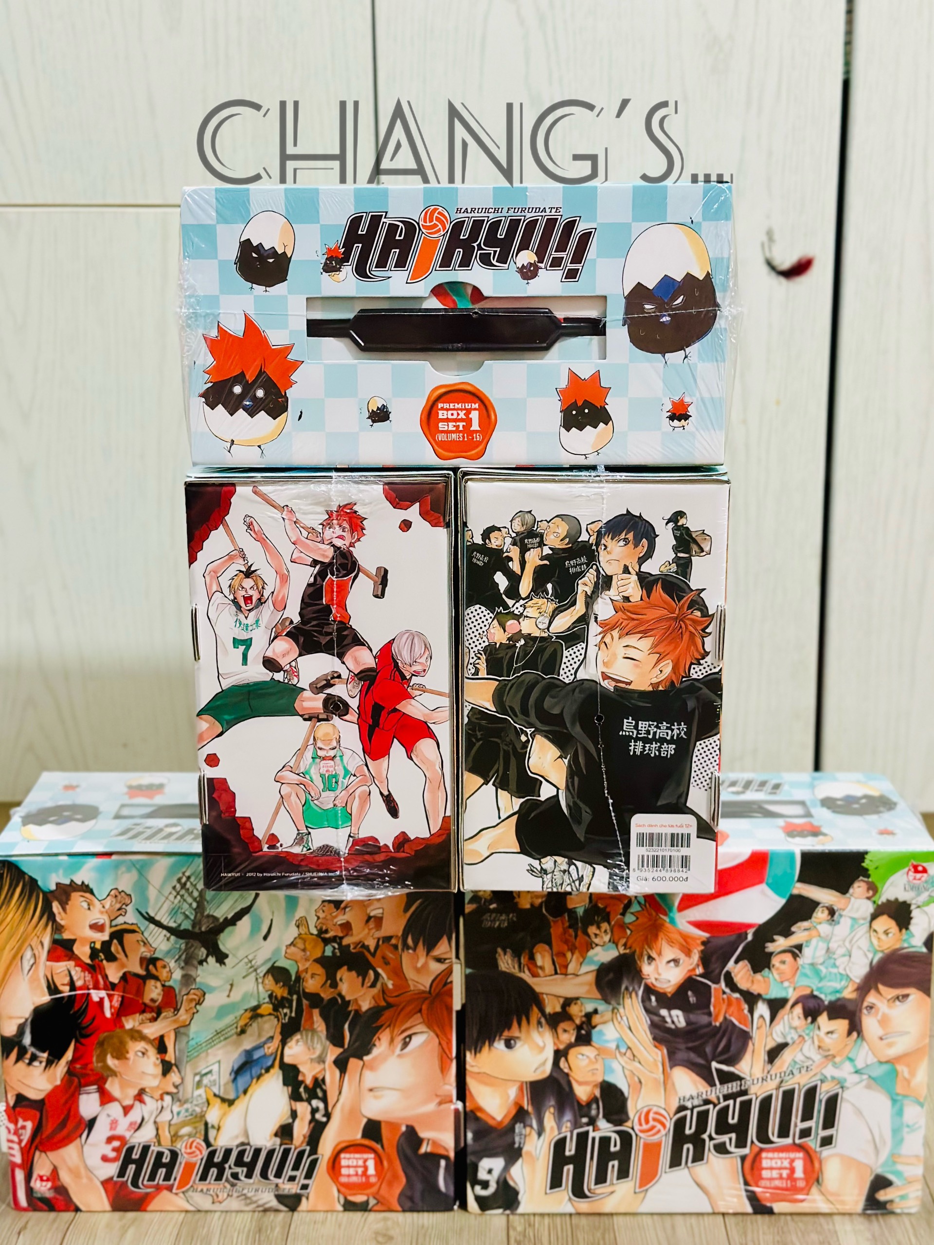 Premium Boxset Haikyu!! full 15 tập - Tặng Kèm Bìa Áo Hiệu Ứng UV + Bìa Áo Hiệu Ứng Metalize