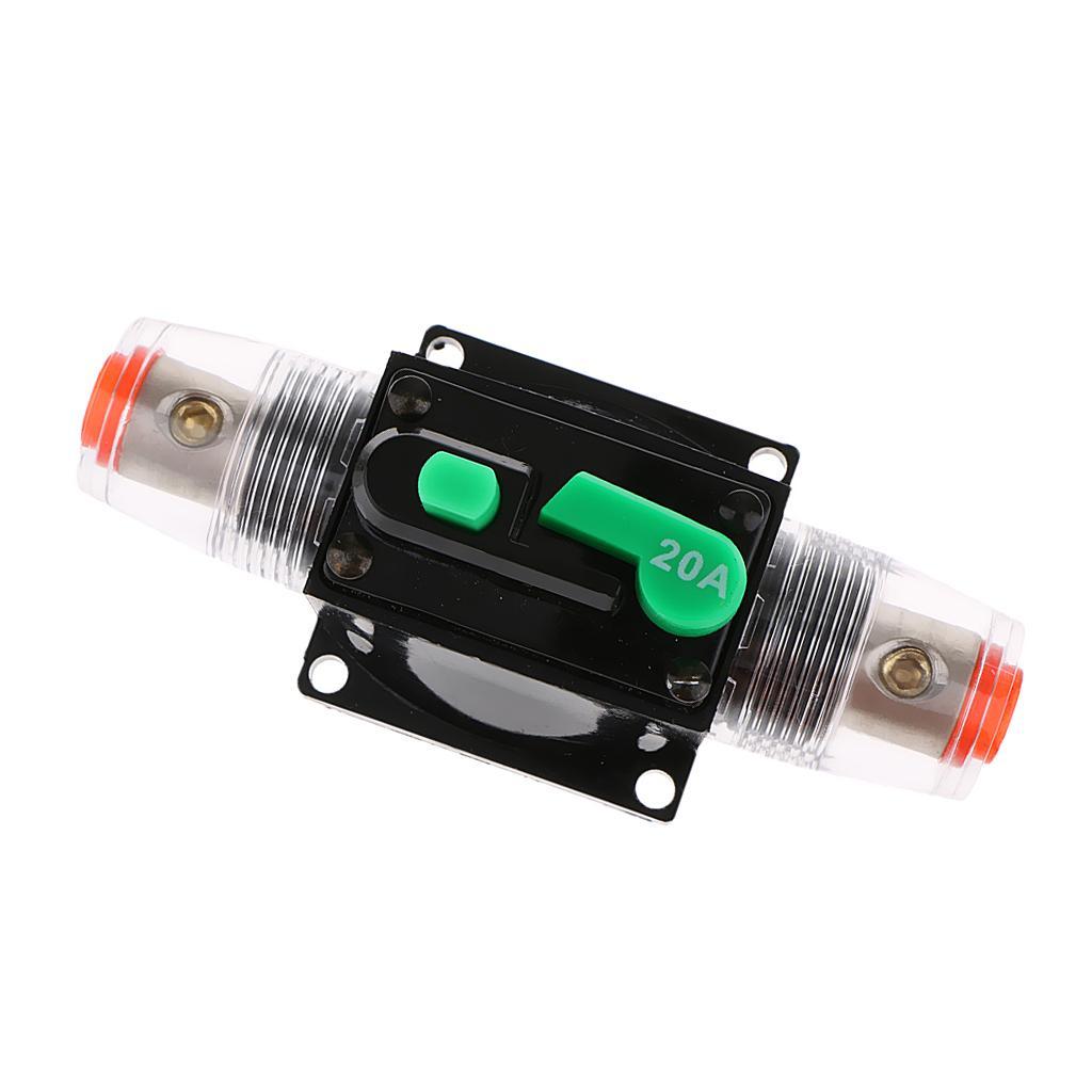 2pcs 20/40A Car Audio Inline Thermal Circuit Breaker Manual Reset Overload