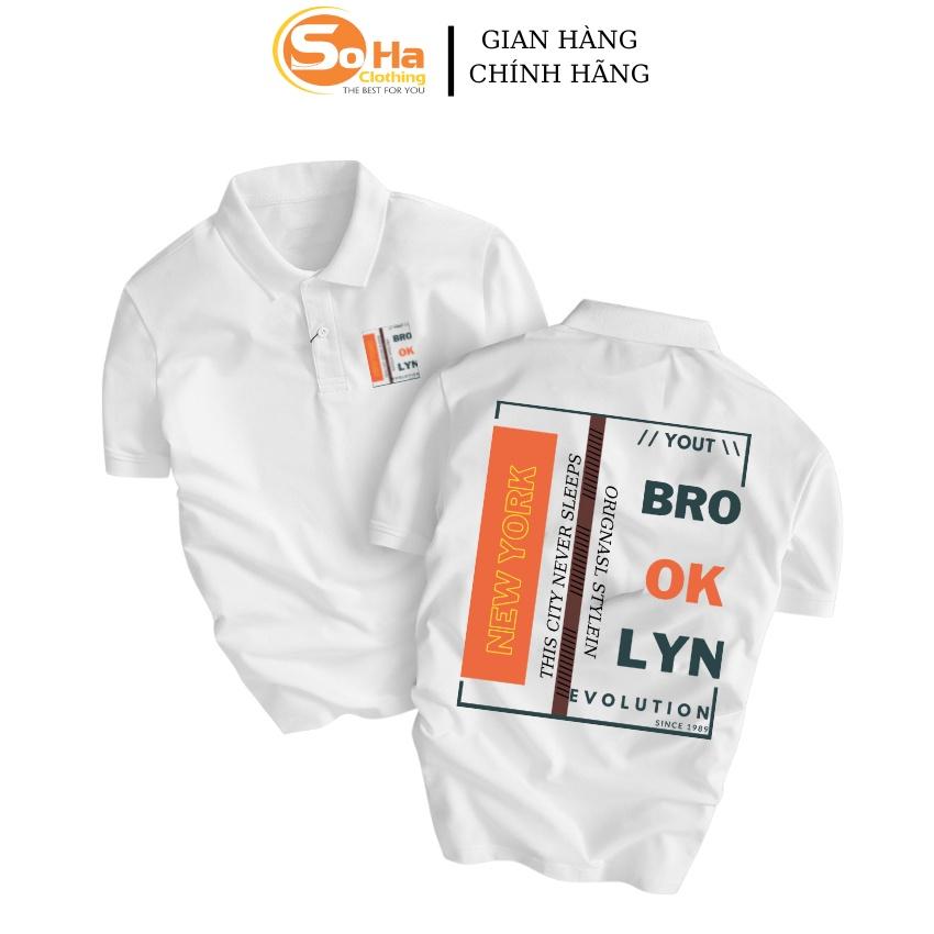 Áo POLO nam cổ bẻ BLOOKYN EVLS vải cá sấu dệt kim xuất xịn,chuẩn form, sang trọng ,thanh lịch - SOHA CLOTHING