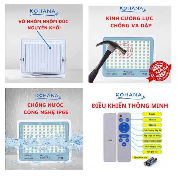 ĐÈN CHỐNG LÓA NĂNG LƯỢNG MẶT TRỜI 100W