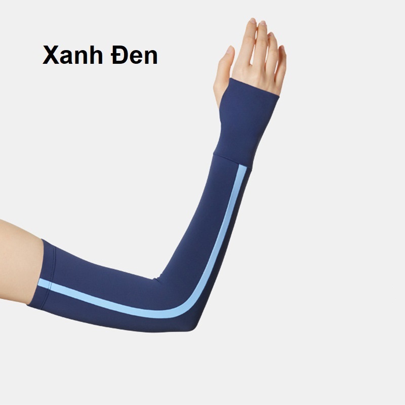 Găng tay xỏ ngón lụa băng Hatsu chống nắng và ngăn tia UV 100% - phối 2 màu thời trang - Dòng -5 độ cao cấp - Hàng chính hãng