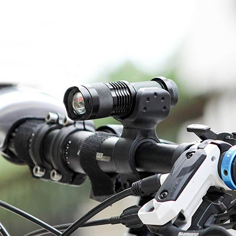 Giá Đỡ Đèn Pin Xoay 360 Độ Kèm Cao Su Chống Trượt Gắn Xe Đạp