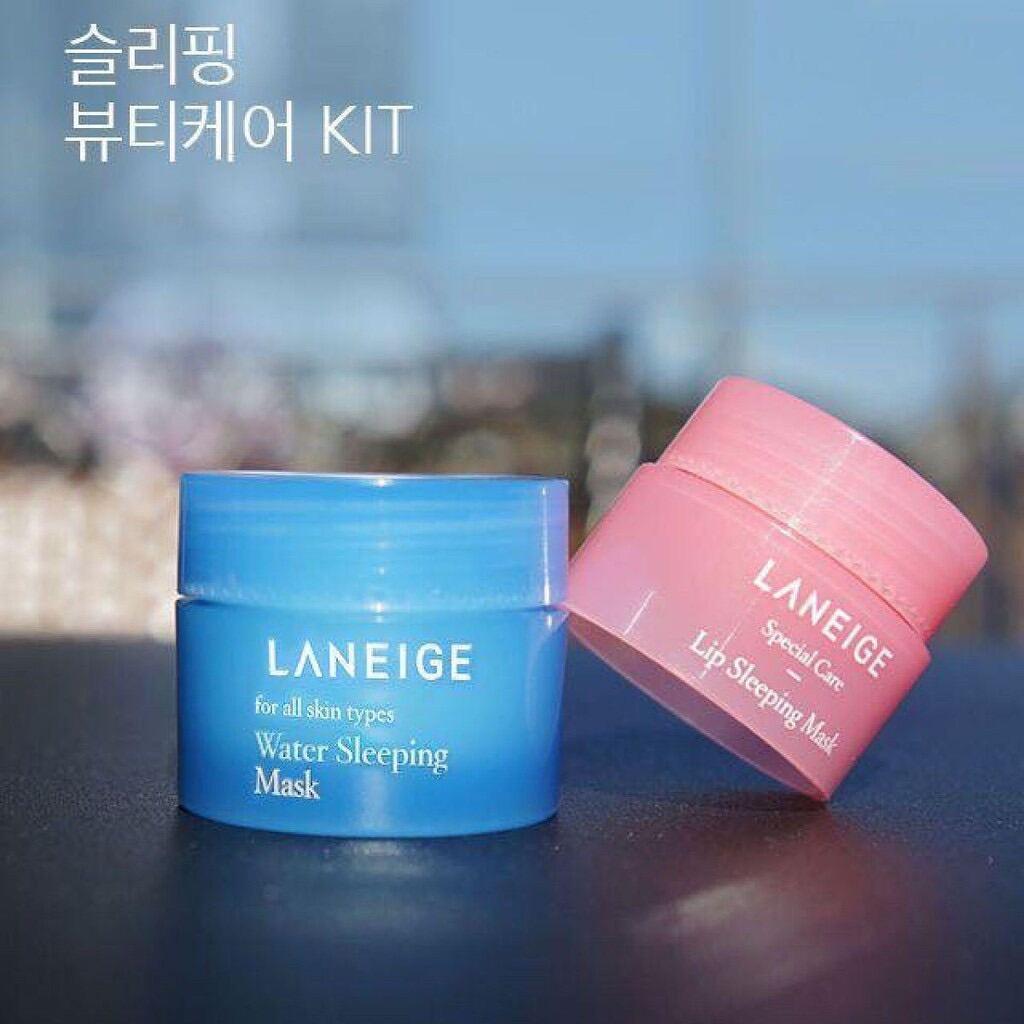 Combo mặt nạ ngủ dưỡng ẩm 15 ml và dưỡng môi 3g Laneige Hàn Quốc size mini