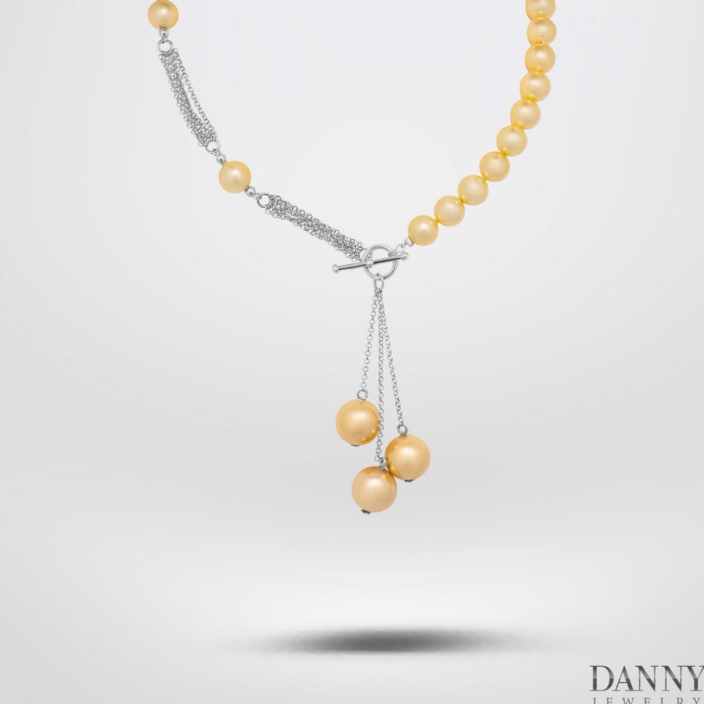 Dây Chuyền Danny Jewelry Bạc 925 Xi Rhodium & Ngọc Ốc Dạng Chuỗi D6235100003