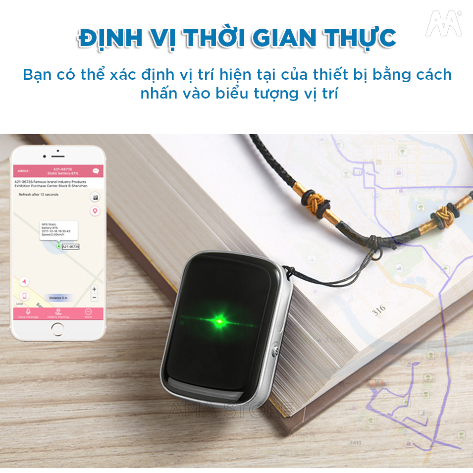 Thiết bị Định vị G.P.S mini A21 Định vị Trẻ em, Người già, Hàng hóa - Hàng nhập khẩu