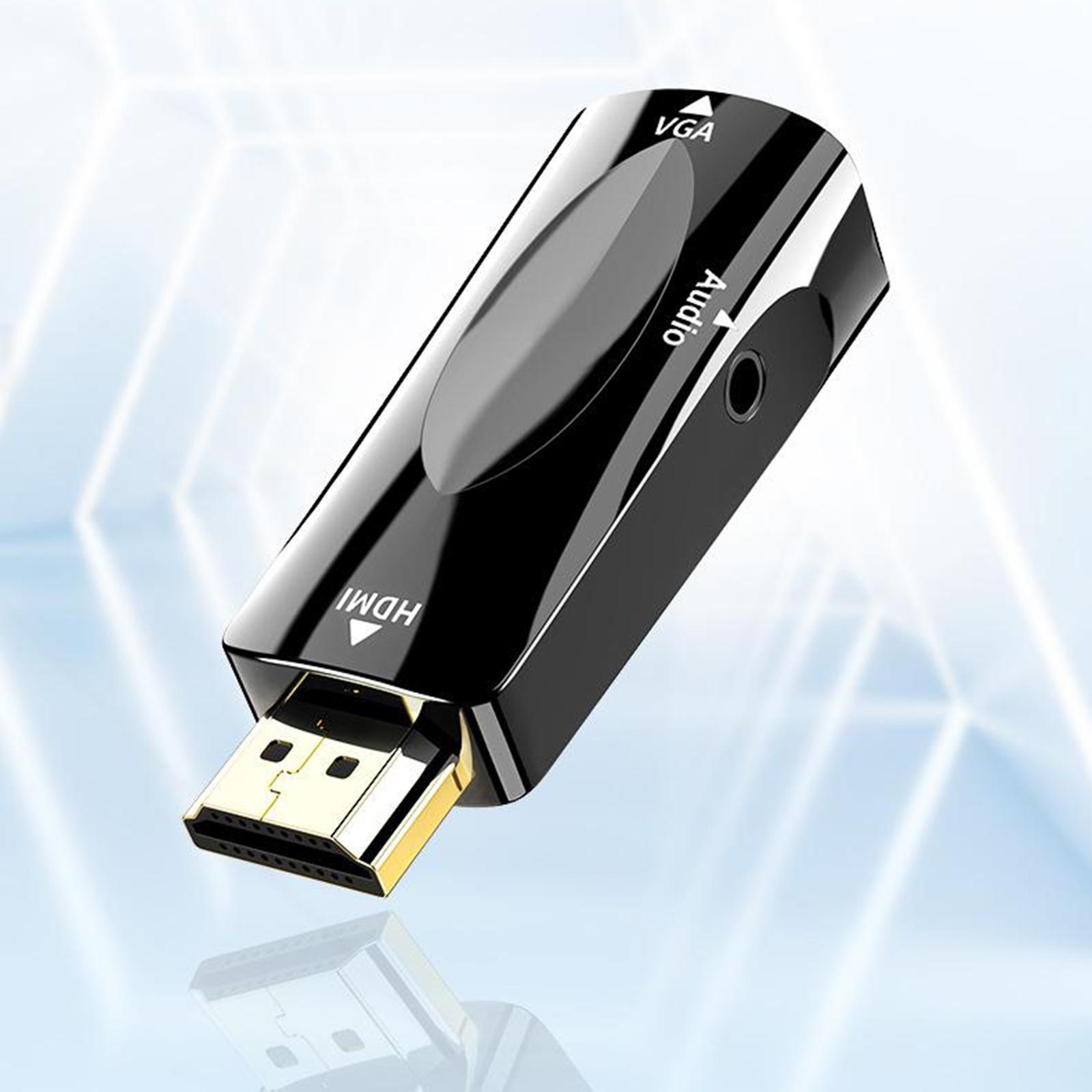 HDMI to VGA Adapter, HDMI to VGA Converter  Compatible with Computer,Desktop,Laptop,PC,Monitor,Projector,HDTV, Chromebook,Raspberry