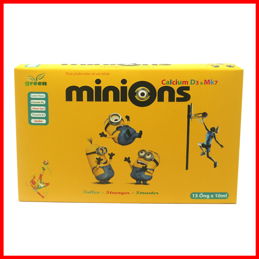 Minions Calcium D3 và MK7 giúp bổ sung canxi và các vitamin giúp phát triển xương ở trẻ nhỏ