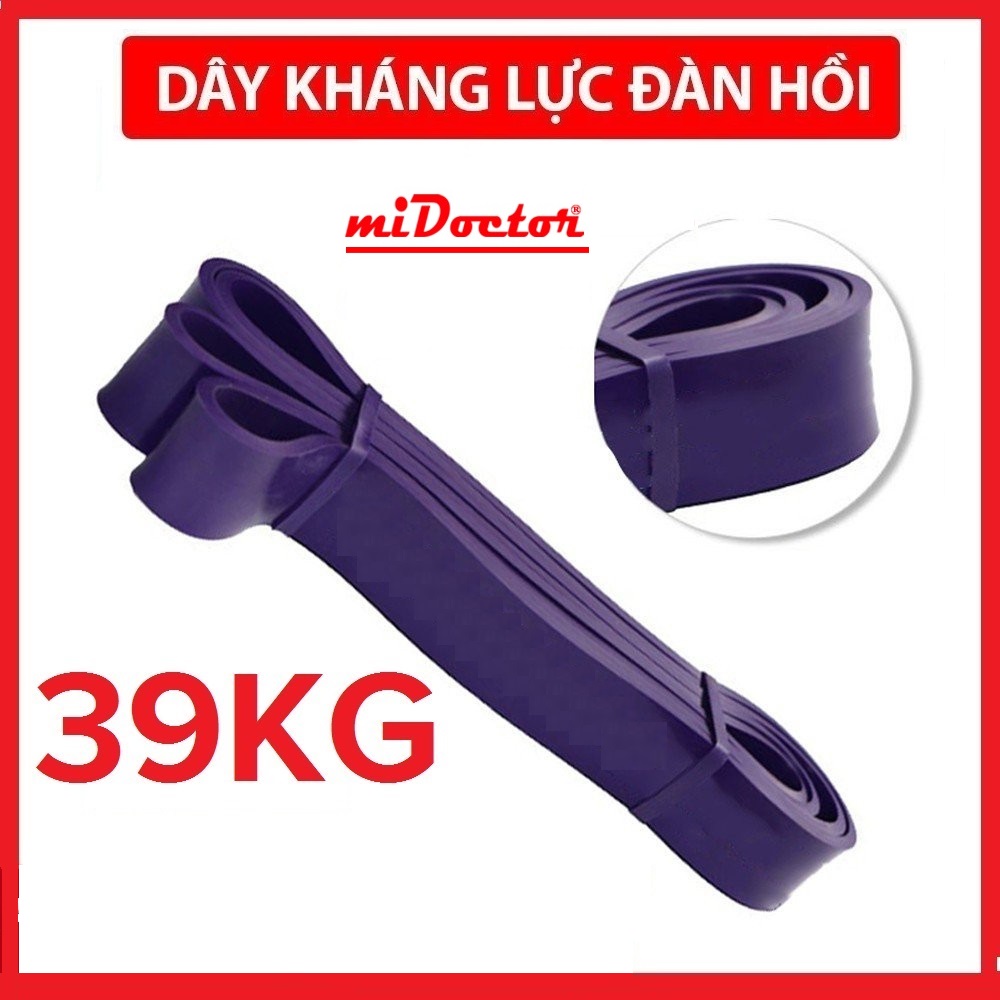 Dây kháng lực tập gym, Power Band đa năng, hỗ trợ luyện tập thể dục, dây trợ lực tập gym Powerband Tập Toàn Thân, Dây kháng lực bằng cao su tự nhiên dùng khi tập thể hình, yoga, pilate – Chính hãng miDoctor