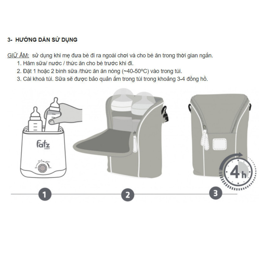 Túi giữ nhiệt bình sữa đôi có thể giữ ấm hoặc giữ lạnh + tặng 2 zipper 20x30cm dùng bao đựng bình sữa giúp giữ nhiệt tốt hơn
