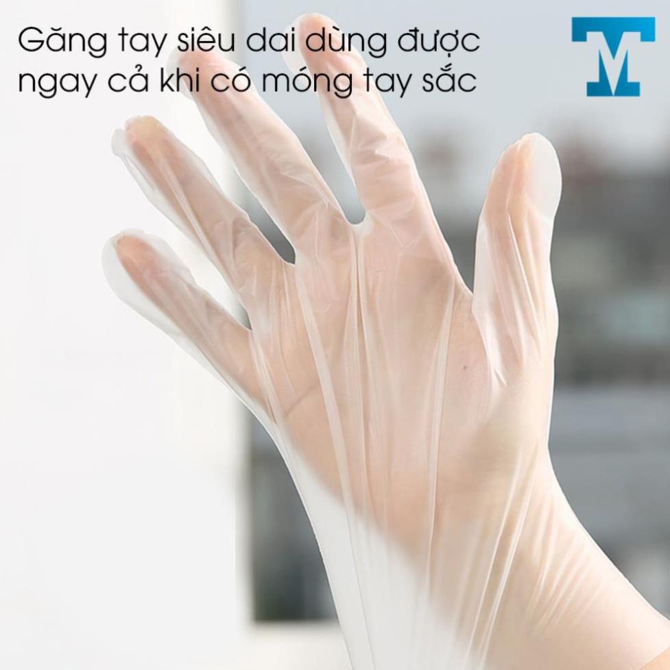 Găng tay nấu ăn - găng tay làm bếp siêu dai Victoria Bay chất liệu TPE không mùi chống nhăn hộp 100 cái size M