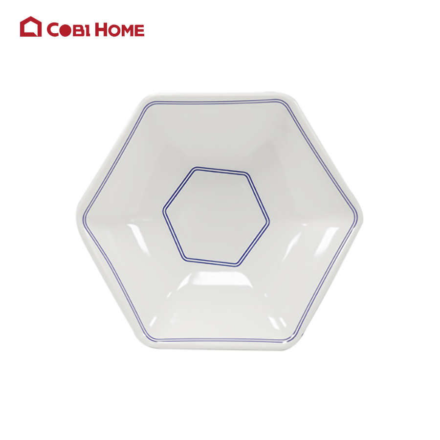 Dĩa lục giác tạo kiểu bằng melamine cao cấp sang trọng