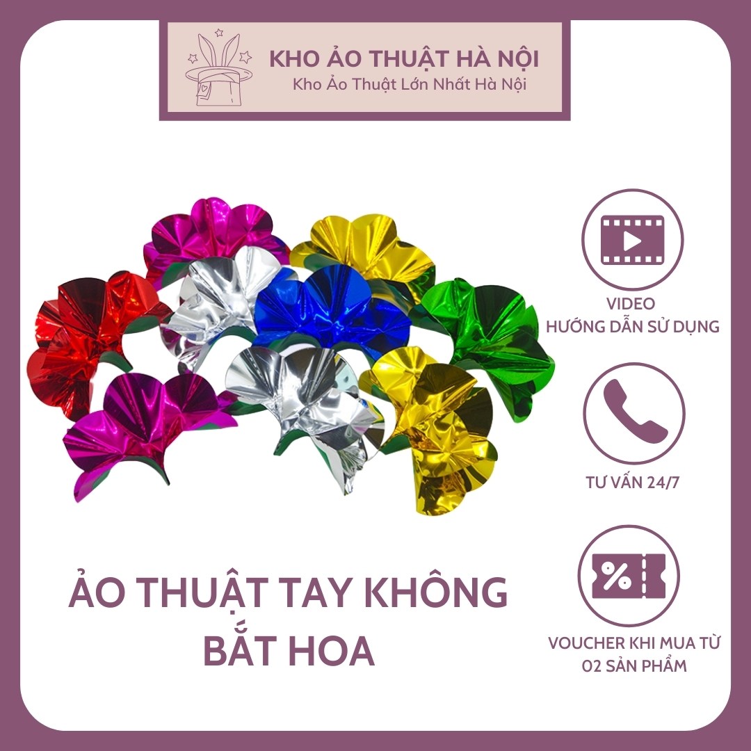 Đồ Ảo Thuật Bộ 10 Bông Tay Không Bắt Hoa, Đạo Cụ Biểu Diễn Sân Khấu Đường Phố, Đồ Chơi Kỹ Năng,Thông Minh, Sáng Tạo
