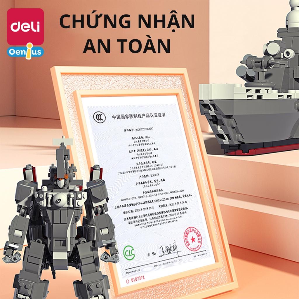 Bộ Đồ Chơi Lắp Ghép Robot Biến Hình Deli - Mô Hình Chiến Hạm, Trực Thăng, Xe Tăng Cao Cấp Cho Bé Thỏa Sức Sáng Tạo - YP118 YP119 YP220