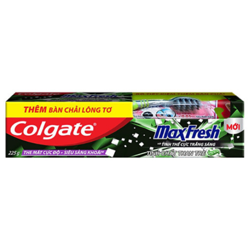 Bộ Kem Và Bàn Chải Đánh Răng Maxfresh Bamboo Charcoal 225G