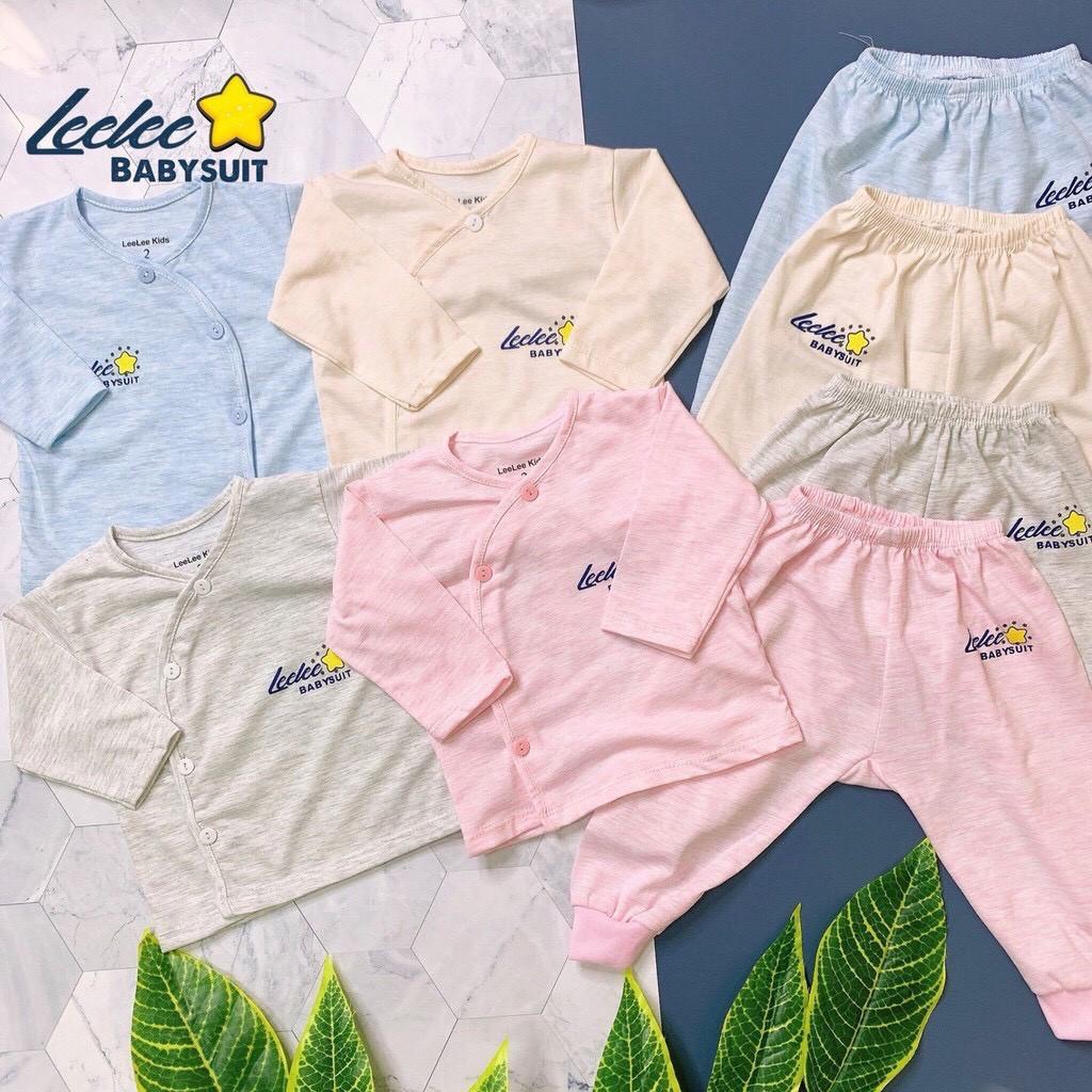 Bộ quần áo sơ sinh dài tay Leelee babysuit cho bé trai, bé gái