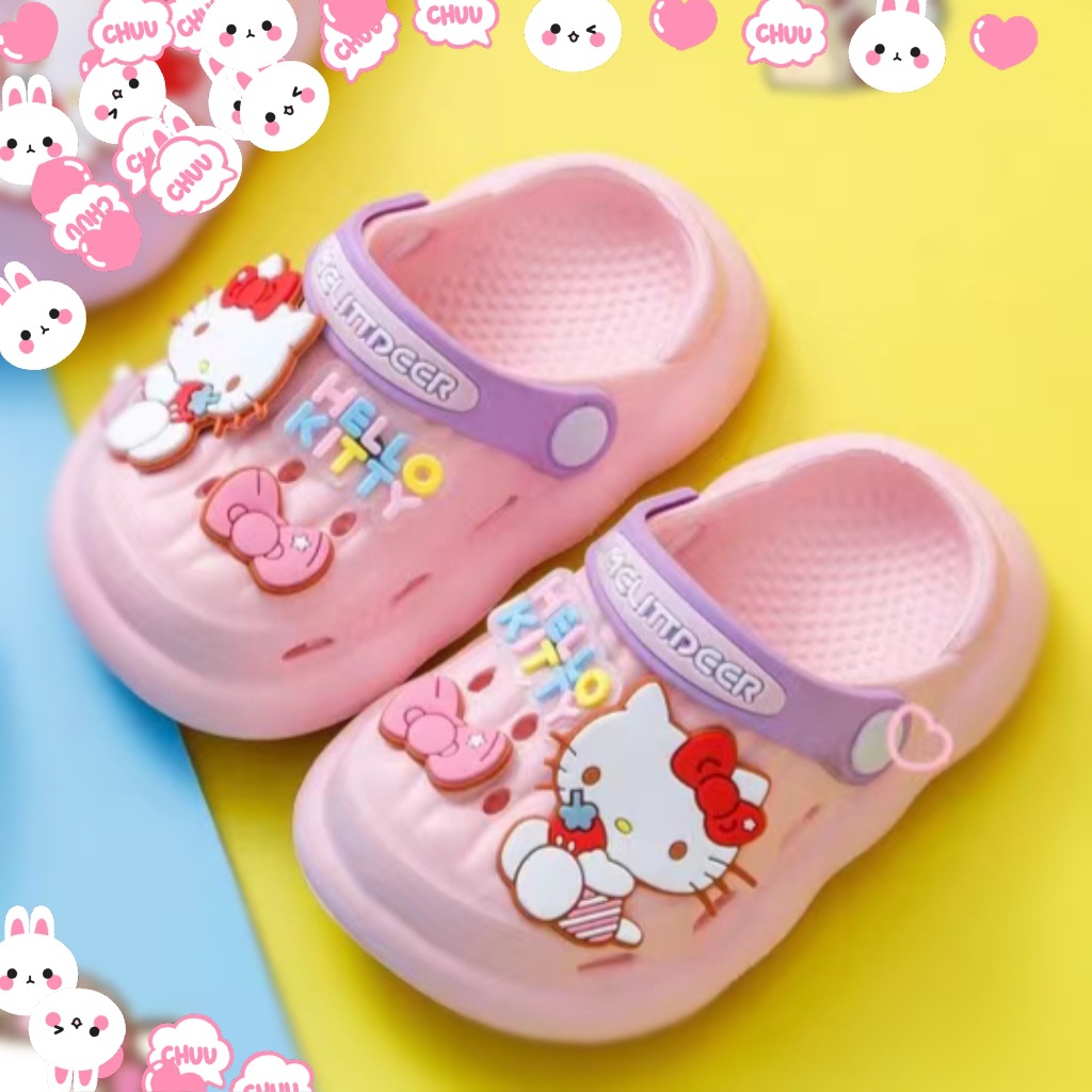 Dép quai hậu KITTY cao cấp trẻ em kiểu dáng dễ thương - DTE9058