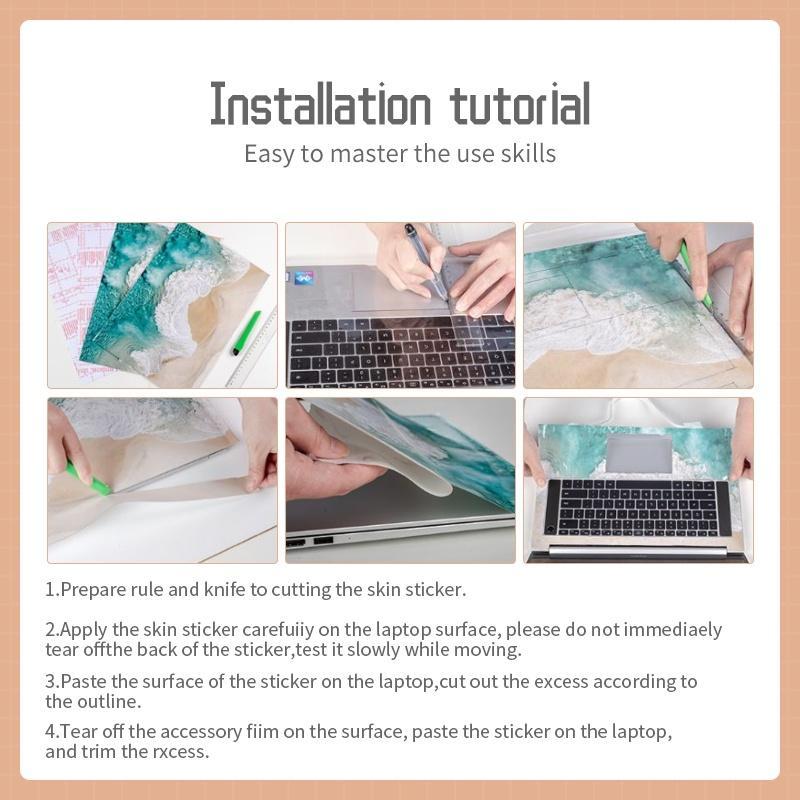 Miếng Dán Trang Trí laptop Chống Thấm Nước Họa Tiết Hoạt Hình Dễ Thương Dành Cho Acer Dell Asus Lenovo HP