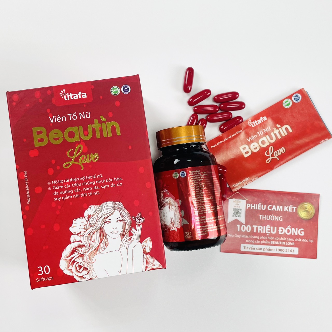 Viên uống đẹp da và bổ sung nội tiết tố nữ BEAUTIN LOVE -