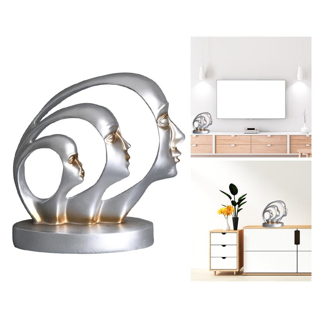Modern Art Abstract Face Sculpture Figurine Home Resin Ornament