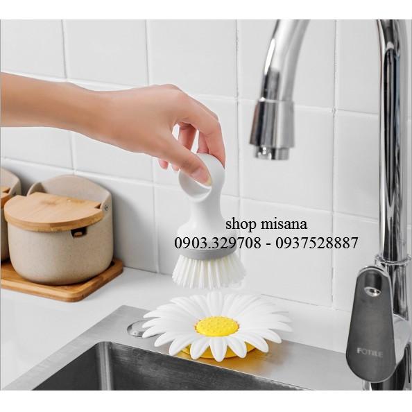 Dụng cụ để xà phòng, múi rửa chén hình hoa cúc xinh xắn
