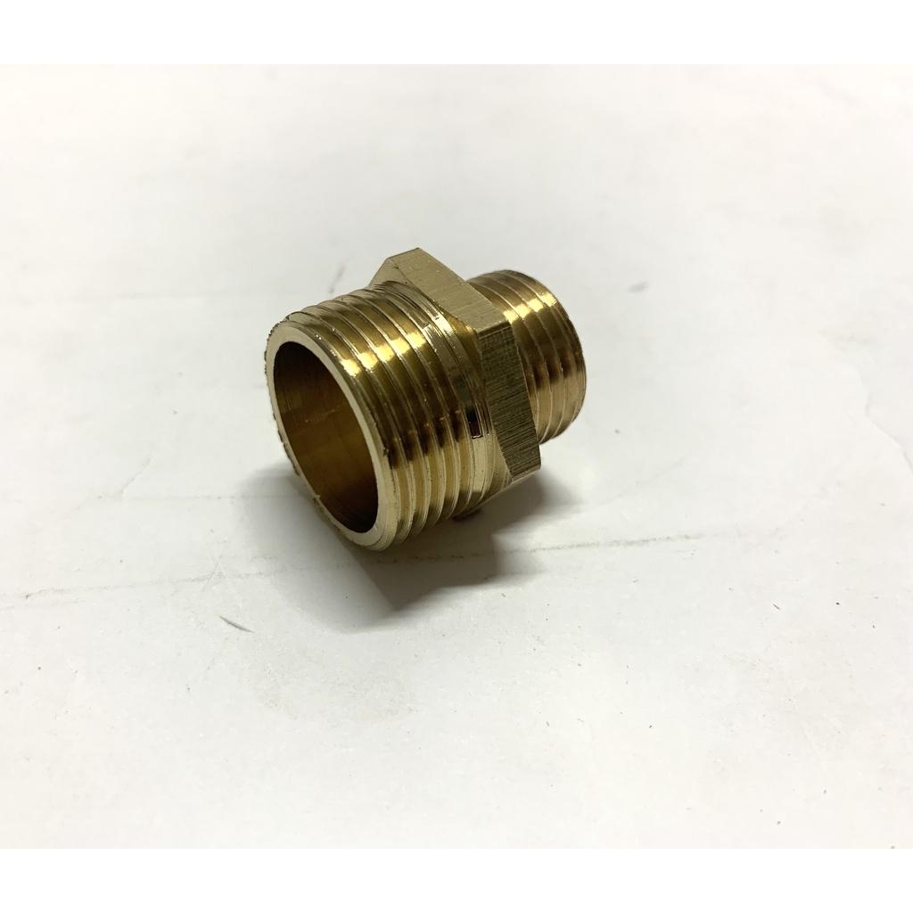 Nối 2 Đầu Ren Ngoài 21/27mm Đồng Thau