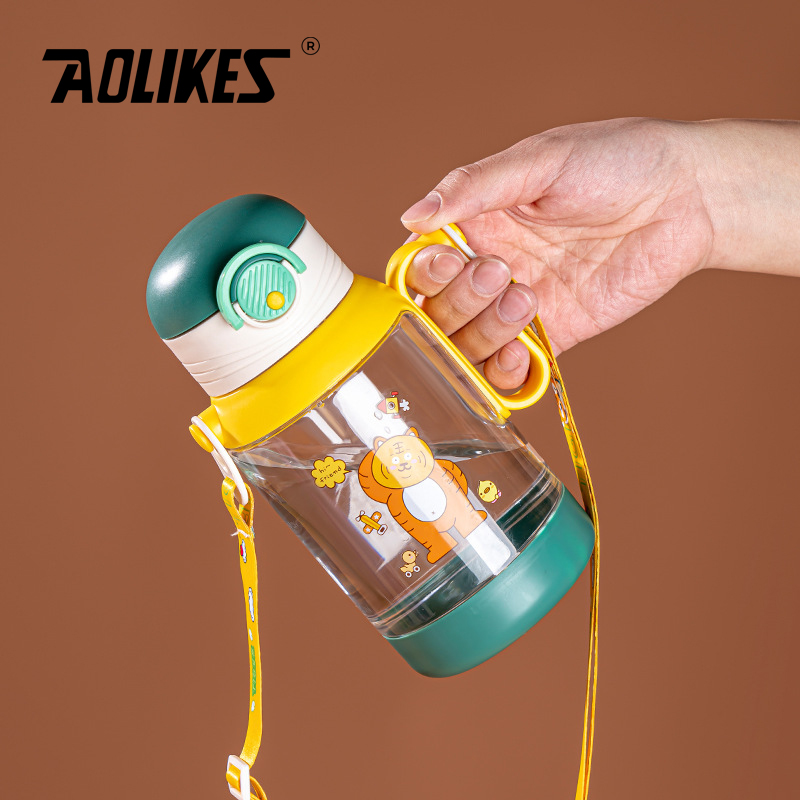 Bình uống nước trẻ em 500ml AOLIKES A-TY907 Children's Straw Water Bottle