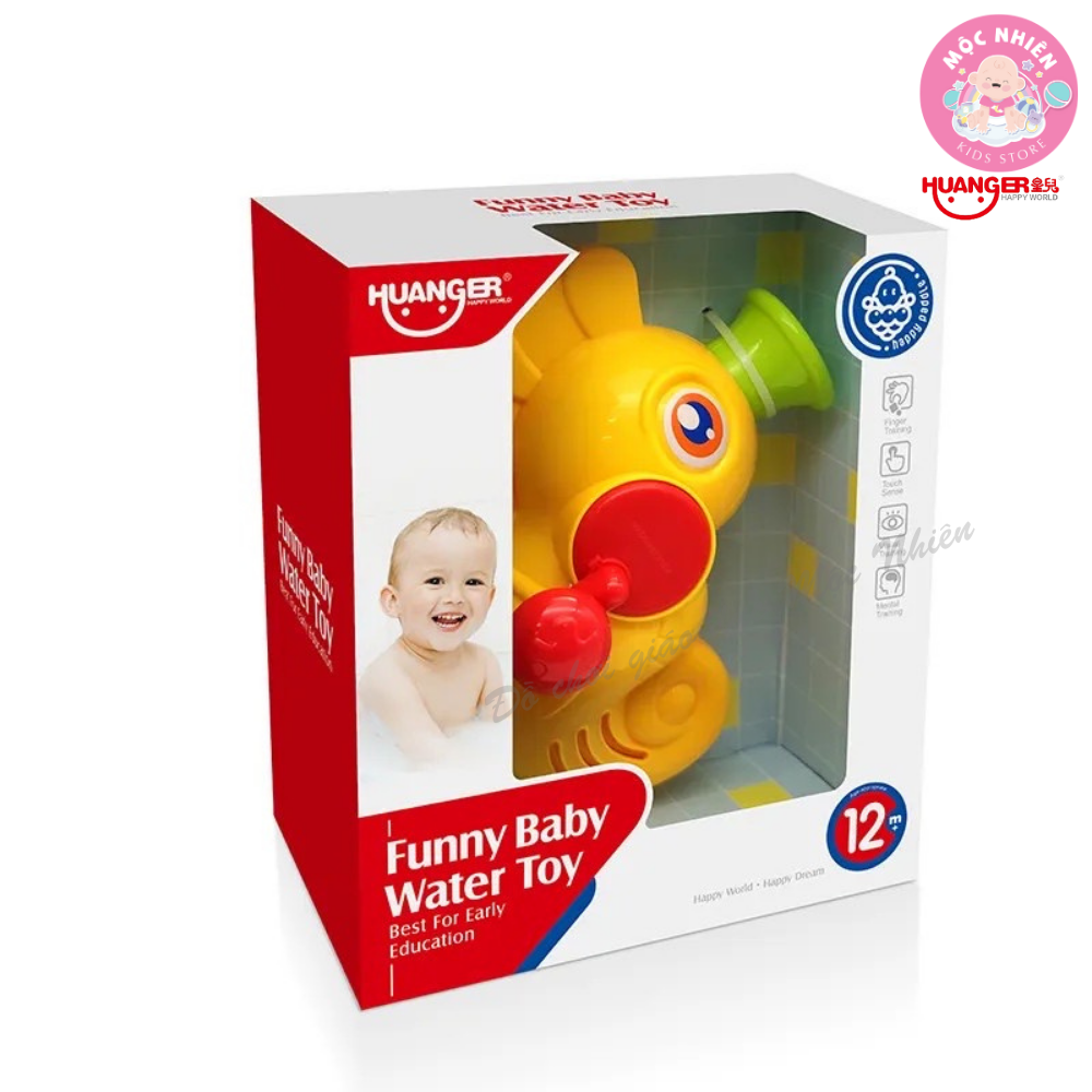 Đồ Chơi Nhà Tắm HUANGER Funny Baby Water Toy HE0269 – Chú Cá Ngựa Phun Nước Cho Bé Từ 12 Tháng Tuổi