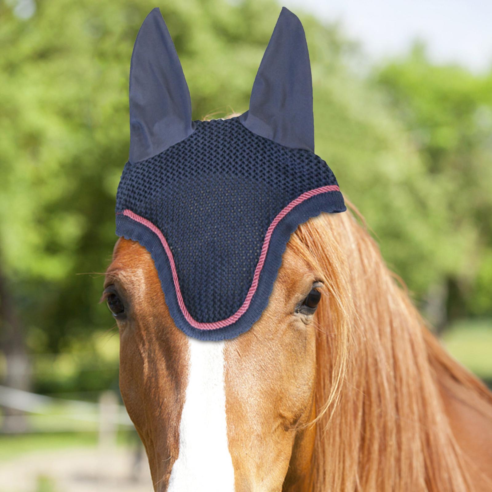 Horse Ears Fly Horse Ear Cover Horse Equipment Net Ear Protector Horse Riding Meshed Durable Lightweight Comfortable Soft