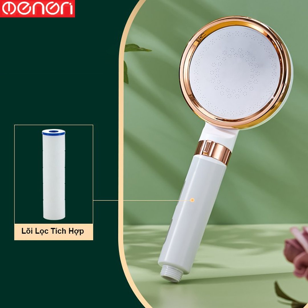 Bộ Bát Sen Tăng Áp Tích Hợp Bông Lọc Hoạt Tính Kèm Dây 1m5 - OENON
