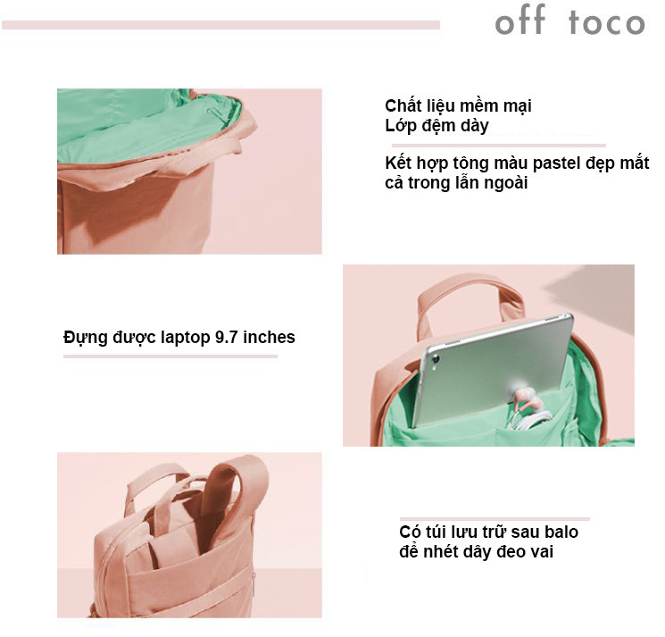 Balo thời trang chống nước, chống sốc cho laptop 9.7 inches off-toco Elecom BM-OF05