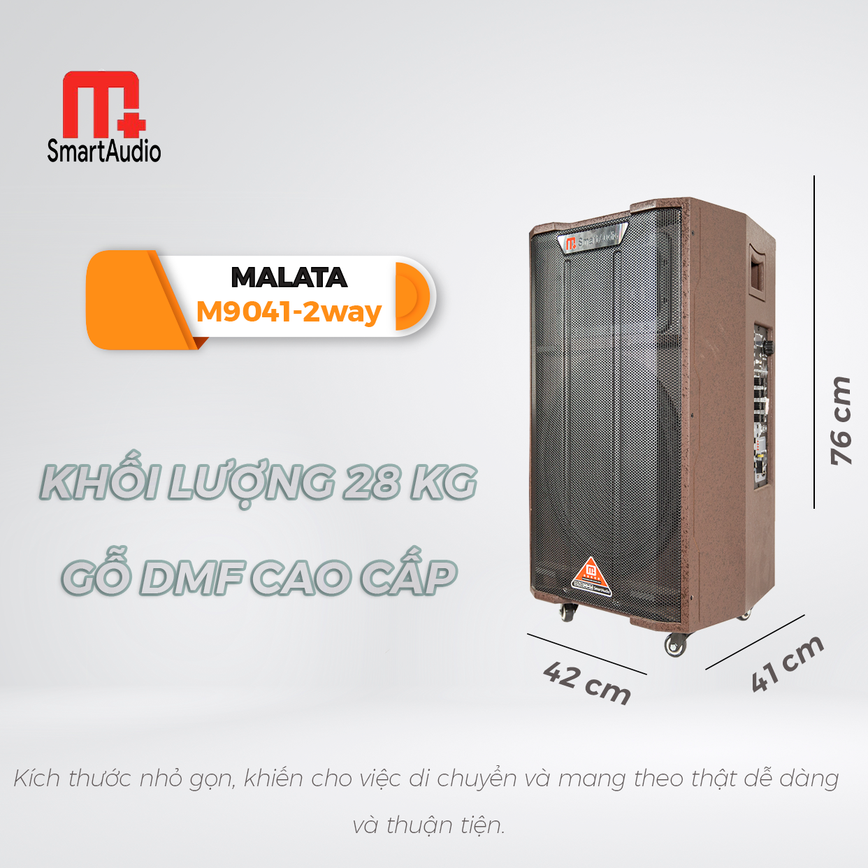 Loa kéo di động Malata 9040Y Loa kéo Karaoke Công Suất Lớn Kết Nối Bluetooth Hàng chính hãng 100% BH 12 Tháng