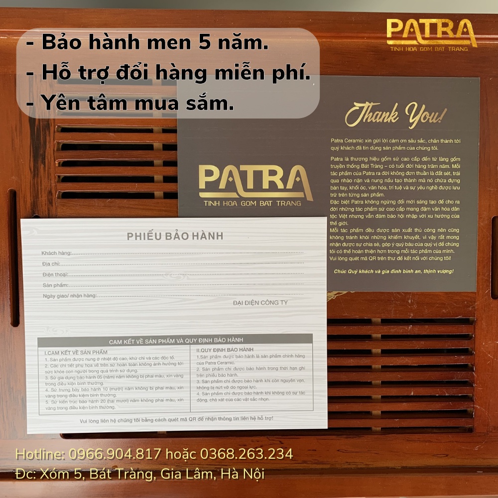 Bộ ấm chén uống trà cao cấp , bộ ấm trà Bát Tràng men rạn 007