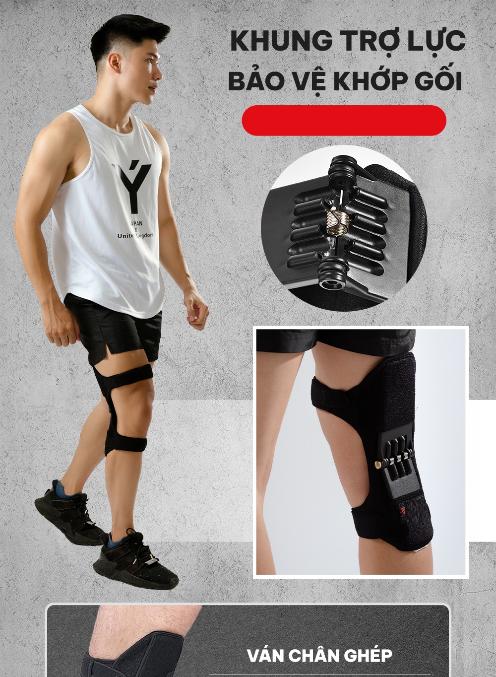 Khung Trợ Lực Khớp Gối Hỗ Trợ Nâng Đỡ Bảo Vệ Đầu Gối cho người già hoặc vận động nhiều