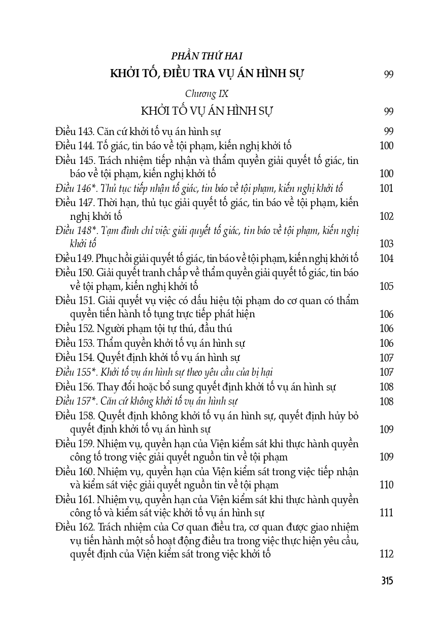 Bộ Luật Tố Tụng Hình Sự (Hiện Hành) (Sửa Đổi, Bổ Sung Năm 2021) (In trên giấy paper book; Mục lục trình bày chi tiết dễ dàng tra cứu)