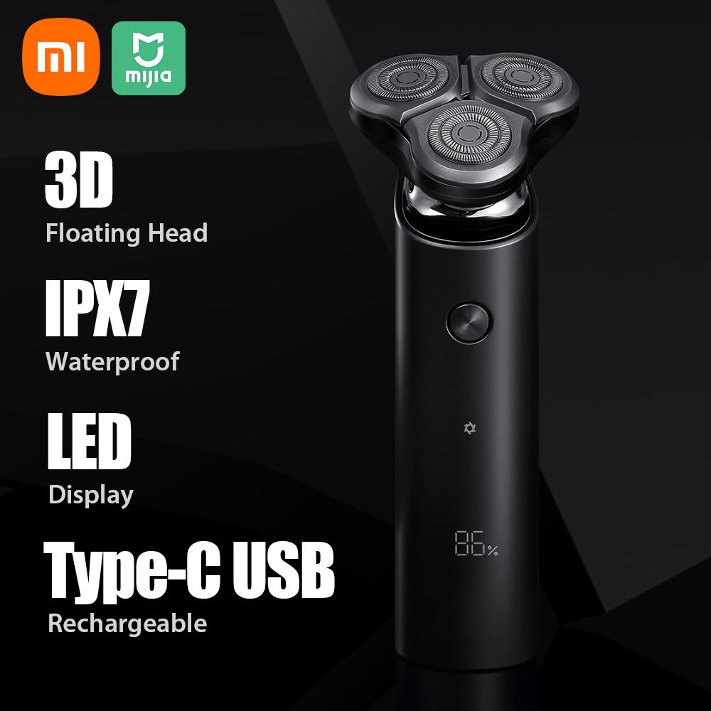 Máy Cạo Râu Điện Xiaomi Mijia S500 Chống Nước Với Ba Lưỡi Nổi Đầu Khô Ướt Lưỡi Kép